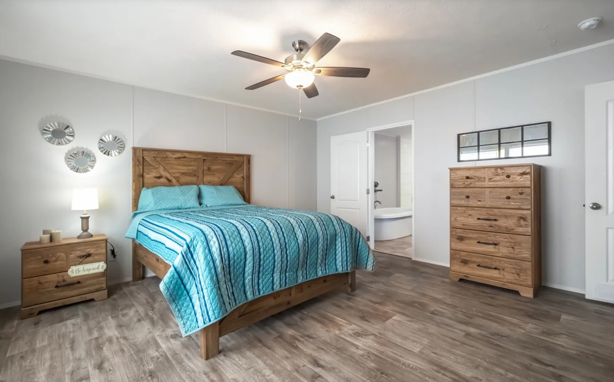 Manufactured home bedroom interior